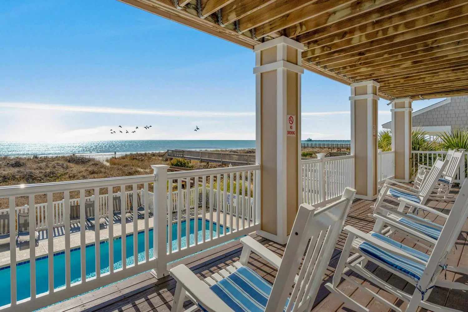 Beachwalk condo community area with coastal setting
